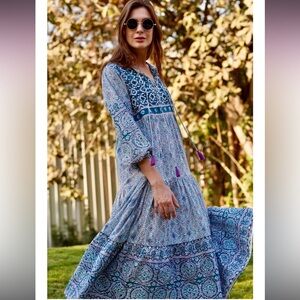 Anthropologie Sohana Boho Elsa Midi Dress